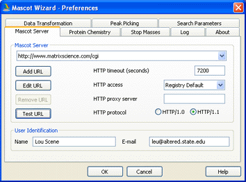 Wizard preferences dialog