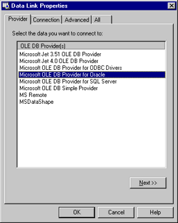 Daemon odbc dialog