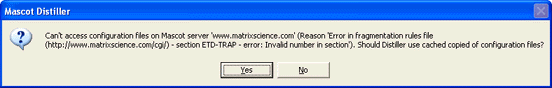 Error message
