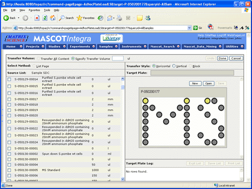 Unusual MALDI target