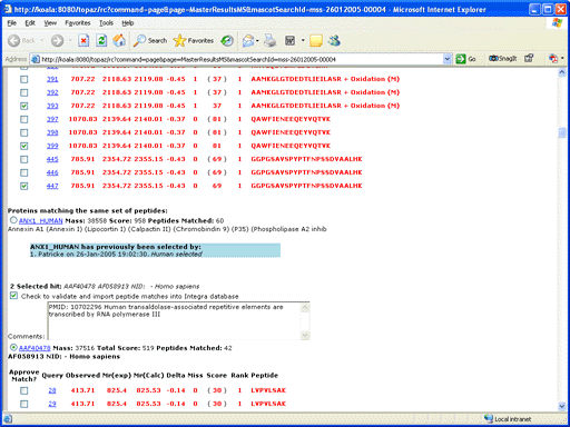 Annotated report