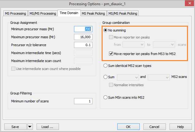 Mascot Distiller processing options