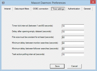 Mascot Daemon preferences